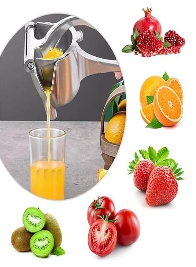 HELLYZ Aluminum Hand Press Juicer for Home & Kitchen - Manual Fruit Juicer for Orange, Lemon & Pomegranate - Durable & Easy to Use (Silver) - Image 4